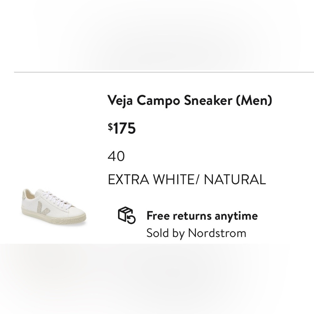 Veja Extra White and Natural Sneakers - Picture 2 of 8